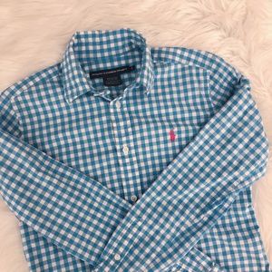 Beautiful Blue and White Ralph Lauren Button Up Shirt